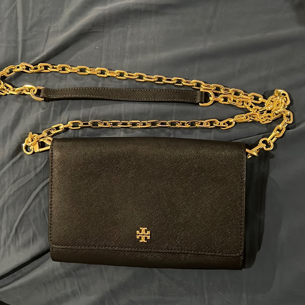 Authentic. Vintage. Navy Tory Burch Chain Wallet Purse